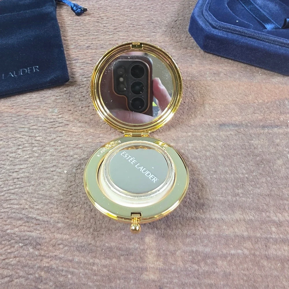 Estee Lauder Sparkling Pave Compact Women OS Gold Good Lucidity Crystal Limited